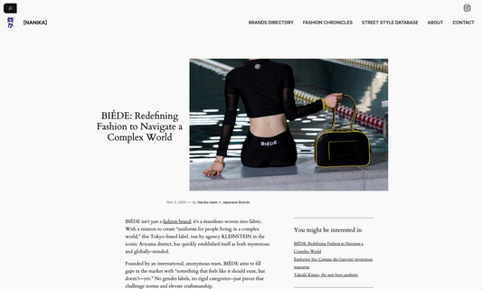 BIÉDE: Redefining Fashion to Navigate a Complex World on Nanika